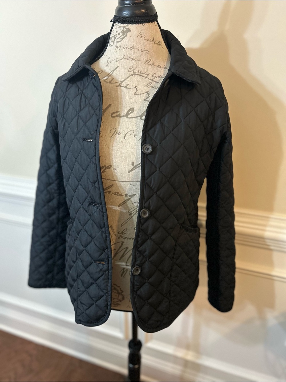 Banana Republic Black Quilted Utility Jacket with Patch Pockets - Picture 4 of 6